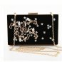 2016 New high quality ladies diamond flower shoulder bag velvet women clutch bag Corduroy small box