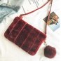 Female bag 2017 new Messenger bag Korean shoulder retro fur anti-rabbit fur bag autumn and winter ti