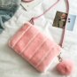 Female bag 2017 new Messenger bag Korean shoulder retro fur anti-rabbit fur bag autumn and winter ti