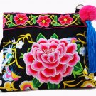 Vintage Hmong Tribal Ethnic Thai Indian Boho shoulder bag message bag linen handmade embroidery Tape