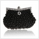 Full beaded women vintage evening bags imitation pearl boho women bag shoulder bags,diamonds clutch 
