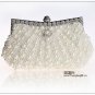 Full beaded women vintage evening bags imitation pearl boho women bag shoulder bags,diamonds clutch