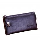 Luxury Big Capacity Split PU  Leather Bag Handbags Hasp Men Wallet Day Clutches Card Holder