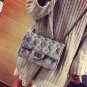 2017 Winter Fashion New Handbags high quality Velvet Women bag Elegant Lozenge Lock Chain Handbags S
