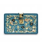New Arrival 2017 Women Diamond flowers Evening Bag Vintage ladies Handbag Velvet chain Messenger Bag
