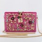 New Arrival 2017 Women Diamond flowers Evening Bag Vintage ladies Handbag Velvet chain Messenger Bag