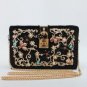 New Arrival 2017 Women Diamond flowers Evening Bag Vintage ladies Handbag Velvet chain Messenger Bag