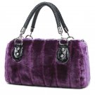 2017 new women\'s autumn and winter rabbit fur handbags luxury fashion brand designer bag Messenger 