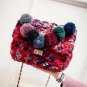 Winter fashion new handbags High quality velvet small square bag Large capacity Lingge leisure wild