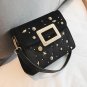 NEW star moon Bag women Retro velvet Handbag solid color Square buckle design Female shoulder Crossb