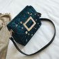 NEW star moon Bag women Retro velvet Handbag solid color Square buckle design Female shoulder Crossb