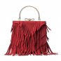 Fringe Tassel Bag Suede Ribbon Bohemian Hit Color PU Leather Bolsa Boho Handbag Hippie Gypsy Women S