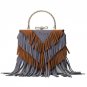 Fringe Tassel Bag Suede Ribbon Bohemian Hit Color PU Leather Bolsa Boho Handbag Hippie Gypsy Women S
