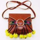 Free shipping Vintage Hmong Tribal Ethnic Thai Indian Boho shoulder message bag PU handmade embroide