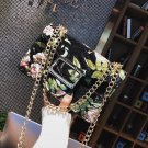 European style Fashion New Women Handbags 2017 Winter High quality Velvet Women bag Printing Square 