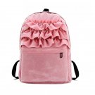 2017 New Lolita Flouncing Lace Backpack Students Solid Velvet Backpack Book Bag School Bags ForTeena