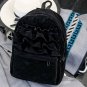 2017 New Lolita Flouncing Lace Backpack Students Solid Velvet Backpack Book Bag School Bags ForTeena