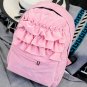 2017 New Lolita Flouncing Lace Backpack Students Solid Velvet Backpack Book Bag School Bags ForTeena