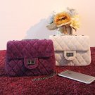 New Fashion Velvet fabric messenger chain bags,brand desinger rhombic bag women mini Tote Clutch bag