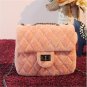 New Fashion Velvet fabric messenger chain bags,brand desinger rhombic bag women mini Tote Clutch bag