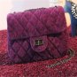New Fashion Velvet fabric messenger chain bags,brand desinger rhombic bag women mini Tote Clutch bag