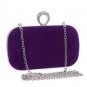 Finger Ring Evenign Bag Diamonds Purse Chain Shoulder Handbags Velvet Rhinestones Small Wedding Part
