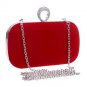 Finger Ring Evenign Bag Diamonds Purse Chain Shoulder Handbags Velvet Rhinestones Small Wedding Part