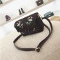 Classic lady embroidery bag floral pattern insect bag designer handbag quality high velvet bag rivet