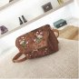 Classic lady embroidery bag floral pattern insect bag designer handbag quality high velvet bag rivet