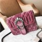 Womens Bag New Velvet Pearl Small Square Bag Winter Clutch Shoulder O Bag Estilo Europeu For Winter