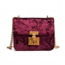 Winter ladies mini shoulderbag O bag velvet bag ladies small square bag casual cheap women bags sac 