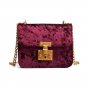 Winter ladies mini shoulderbag O bag velvet bag ladies small square bag casual cheap women bags sac