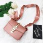 PU Leather Shoulder bag Metal Chain Lock Pochette Women bag 2017 Famous Designer Mochila Silk Stripe