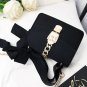 PU Leather Shoulder bag Metal Chain Lock Pochette Women bag 2017 Famous Designer Mochila Silk Stripe