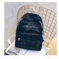 ADIYATE Women Velvet Backpack Bunny Velour Velvet Book Bag Schoolbag Backpack Mochila Feminina Femal