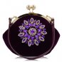 Red Luxury Brand Women Diamond Evening Bag Velvet Rhinestones Day Clutch for Wedding Bridal Party Wa