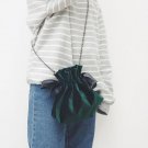 BEWITU Women Velvet Bucket Bags Simple Design Crossbody Bags For Women Sling Drawstring Shoulder Bag