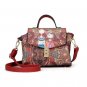 Green Flower Printing PU Leather Women Handbags Fashion Women Bag Female Tote Women Messenger Bags F