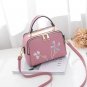 Women Messenger Bags Good Quality Women Leather Bag Ladies Flap Women Bags Embroidery Flower Clutche