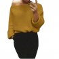 HOT SALE Off Shoulder Fashion Womens Chunky Knit Knitted Oversize Baggy Short Sweater Jumper Top