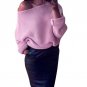 HOT SALE Off Shoulder Fashion Womens Chunky Knit Knitted Oversize Baggy Short Sweater Jumper Top