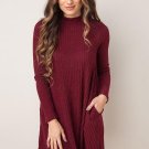 Pockets Straight Women\'s Sweater Dress