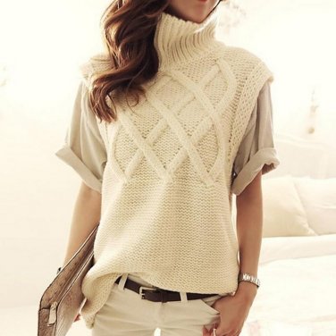 Women\'s turtleneck thick warm long knit sweaters pullovers female vest 2017 New fall winter ladies 