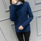2018 Hot New Autumn Winter Women Fashion 100% Cotton Elastic Sweater Lady Knitted Long Sleeve O-neck