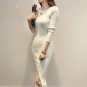Autumn Winter Knit Party Dress Women Long Knee-Length Sweater Dresses vestidos Long Sleeve Sexy Skin