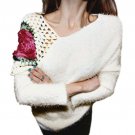 WOMAIL Women Sweater Vintage Women Sweater Long Sleeve Fall Winter Fashion Sweater Loose Bottoming K