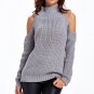Off Shoulder Knitted Long Sleeve Pullovers Sexy Fashion Slim Casual Sweater Clothes Autumn Winter Wo