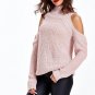 Off Shoulder Knitted Long Sleeve Pullovers Sexy Fashion Slim Casual Sweater Clothes Autumn Winter Wo