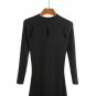 Women Autumn Winter Sweater Knitted Wool Dresses Slim Turtleneck Long Sleeve Sexy Hollow Out Lady Bo