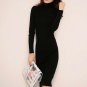top quality 2017 new arrive women spring winter sweater dresses slim Turtleneck long knitted dress s